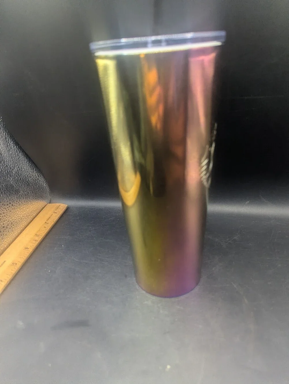 Starbucks Iridescent Rainbow Purple Oil Slick Stainless Steel Tumbler 24oz
